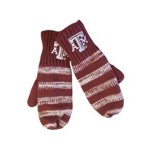 Zoozatz Texas A&M fleece lined mittens crochet Aggies gloves